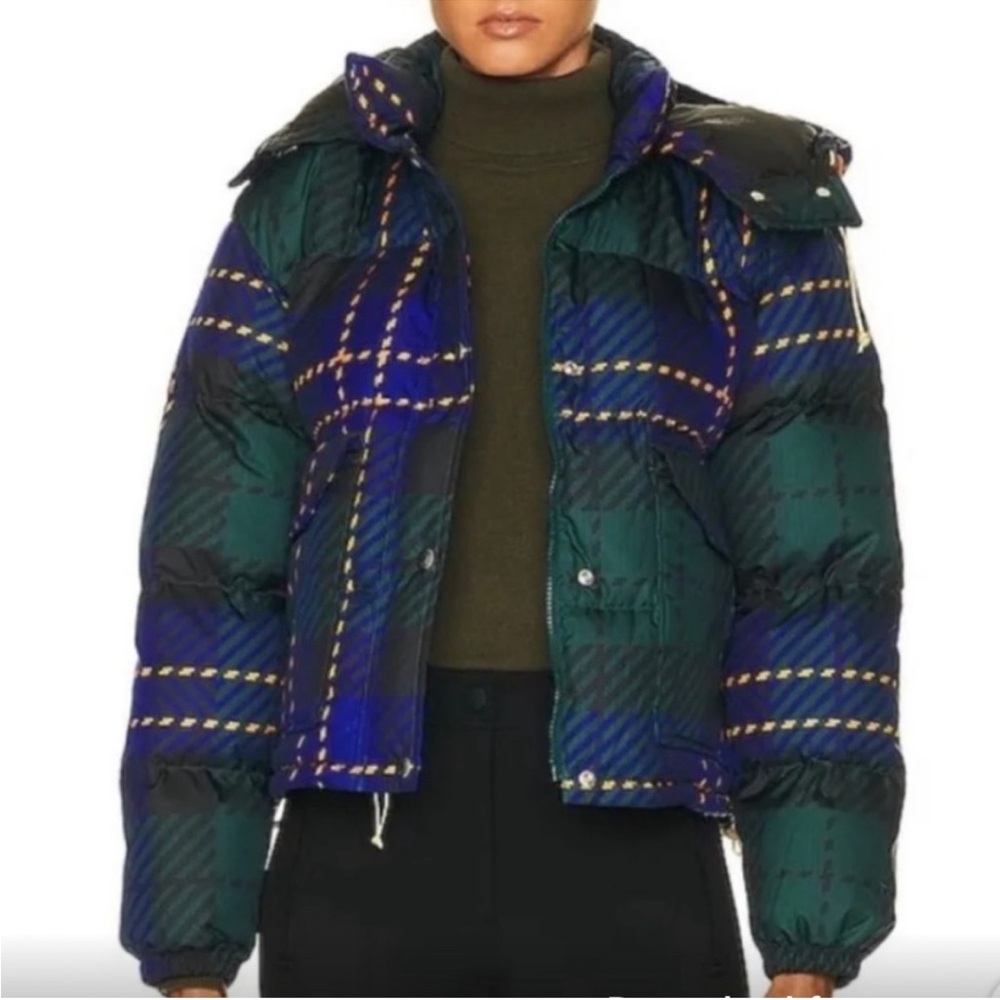 North Face Sierra 71 Down Jacket NWT Size Small - Green Plaid